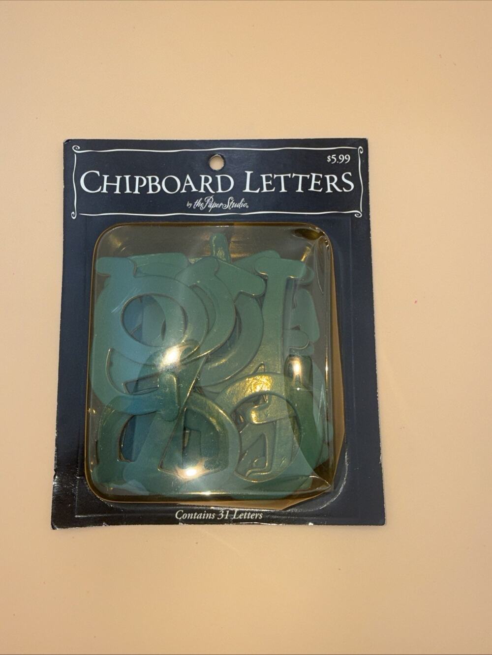 The PAPER STUDIO Chip Board Letters 31 Letters VTG 2006 Great For Scrapbooking